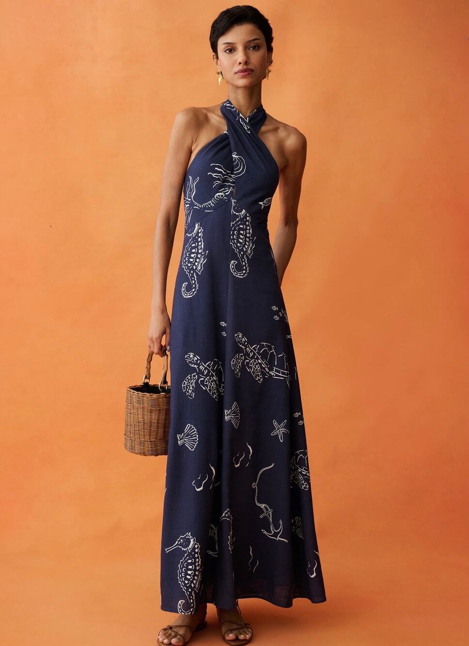 New few Moda ANAYA blue Oceana Dress $222 Sz 4